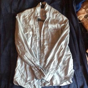 Chambray Style Button Up Shirt